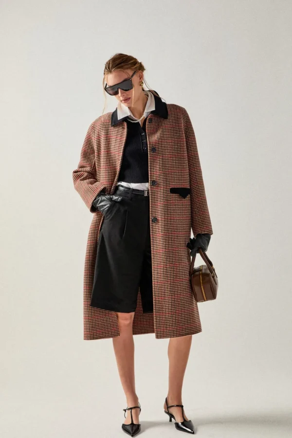 ENGLISH FACTORY Tops*- Color Block Coat BROWN