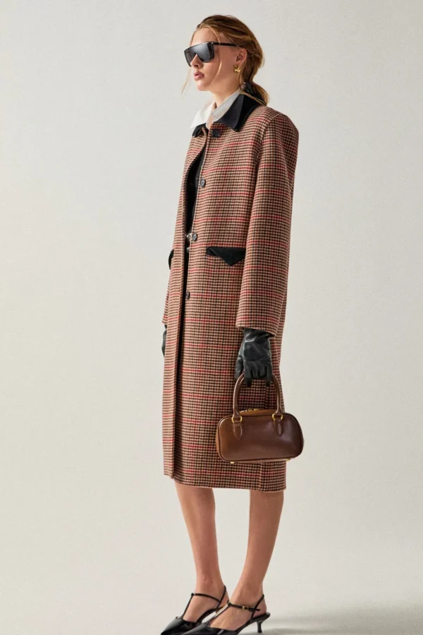 ENGLISH FACTORY Tops*- Color Block Coat BROWN