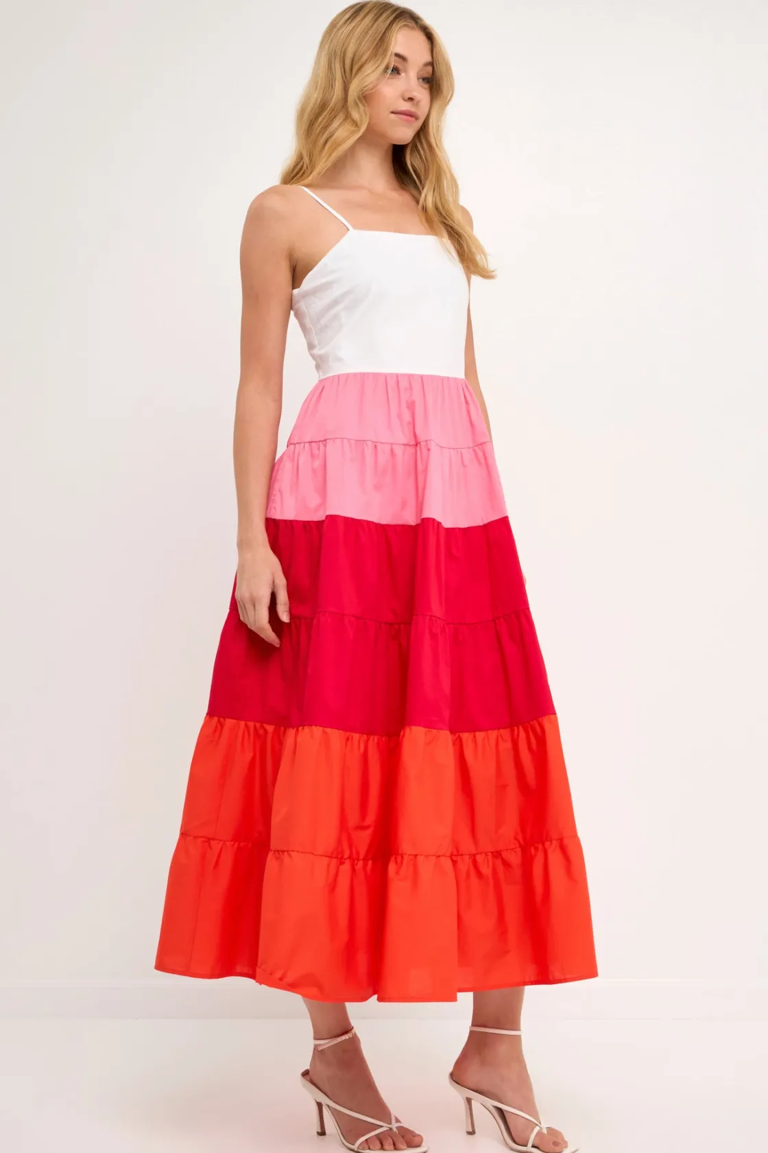 english_factory__color_bl_1-6.webp ENGLISH FACTORY Tops*- Color Block Spaghetti Maxi PINK