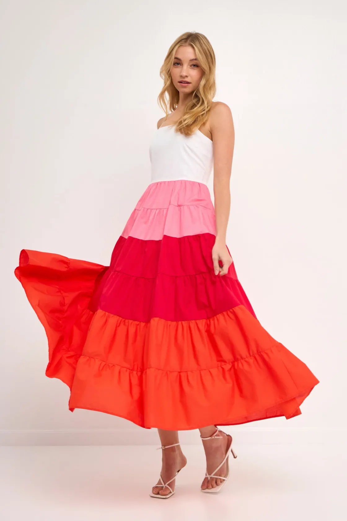 english_factory__color_bl_3-6.webp ENGLISH FACTORY Tops*- Color Block Spaghetti Maxi PINK