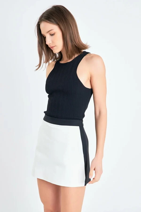 ENGLISH FACTORY Tops*- Color Block Skort