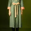 ENGLISH FACTORY Tops*- Colorblock Detail Shirt Dress GREENMULTI