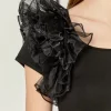 ENGLISH FACTORY Tops*- Contrast Organza Top