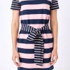 ENGLISH FACTORY Tops*- Contrast Stripe Knit Mini Dress NAVY/PINK