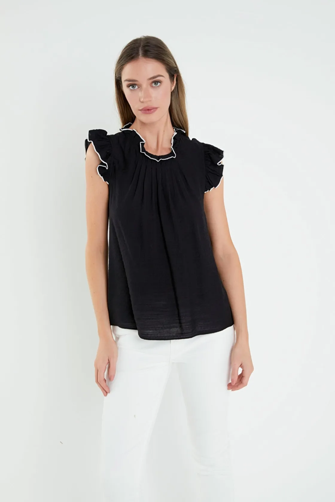 english_factory__contrast_3-6.webp ENGLISH FACTORY Tops*- Contrast Stitch Sleeveless Top