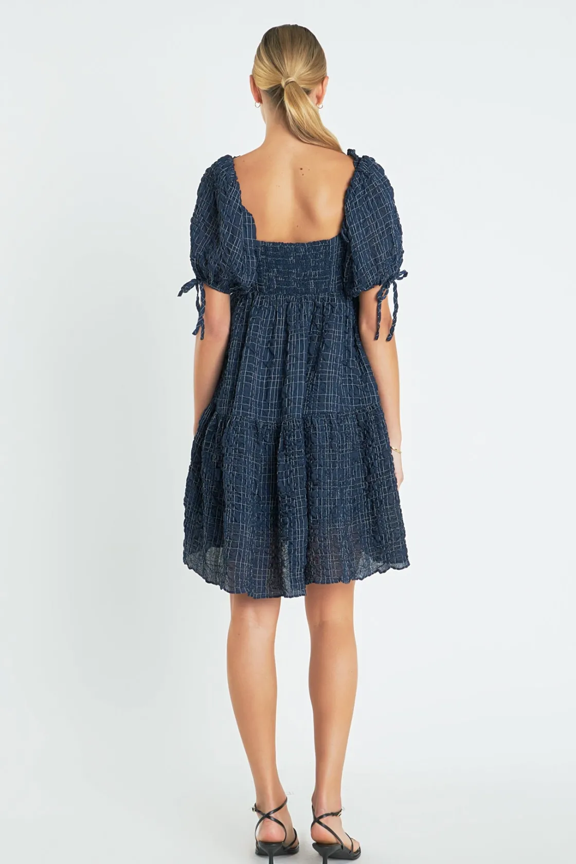 english_factory__crinkled_7.webp ENGLISH FACTORY Tops*- Crinkled Gingham Flounce Dress