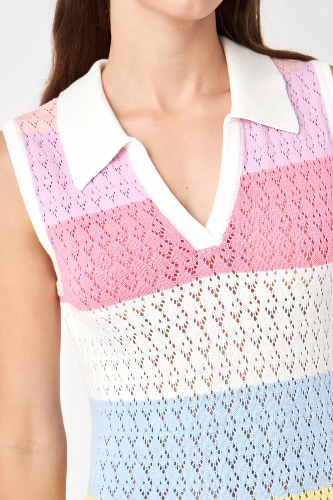 english_factory__crochet__0.webp ENGLISH FACTORY Tops*- Crochet Knit Maxi Dress MULTI