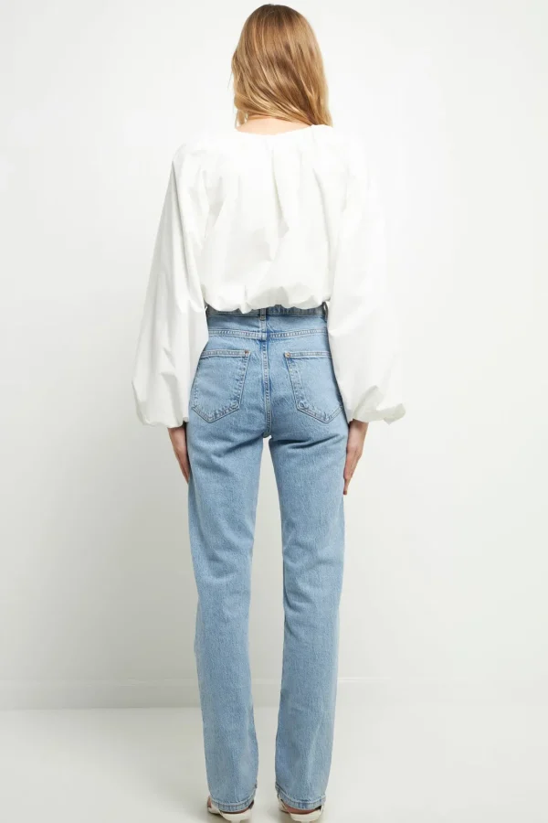 ENGLISH FACTORY Tops*- Cropped Blouson Long Sleeve Top