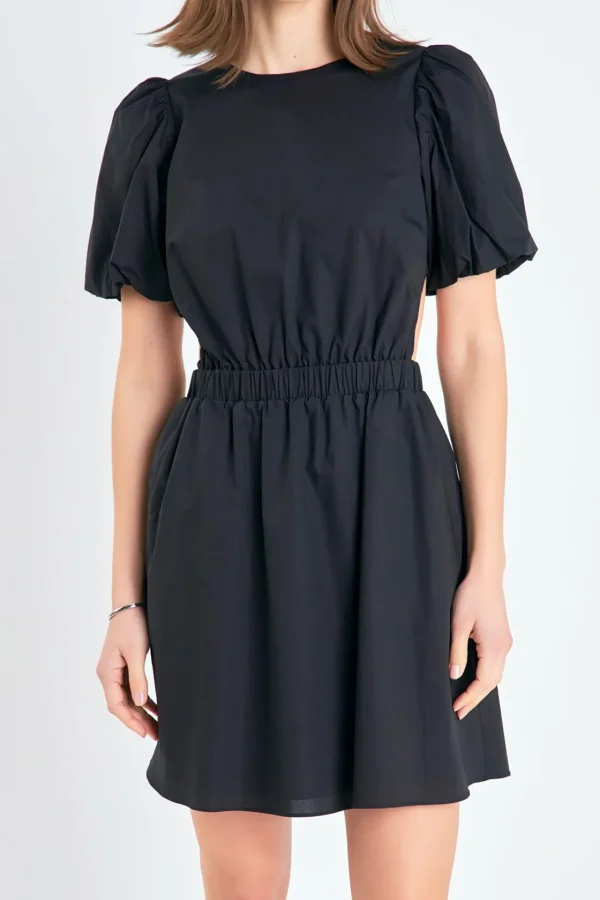 ENGLISH FACTORY Tops*- Cut-Out Poplin Mini Dress