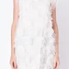 ENGLISH FACTORY Tops*- Embellished Mini Dress IVORY