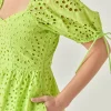 ENGLISH FACTORY Tops*- Eyelet Scallop Edge Mini Dress