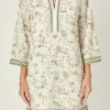ENGLISH FACTORY Tops*- Floral Embroidery Mini Dress GREENMULTI