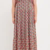 ENGLISH FACTORY Tops*- Floral Tiered Maxi Dress MULTI