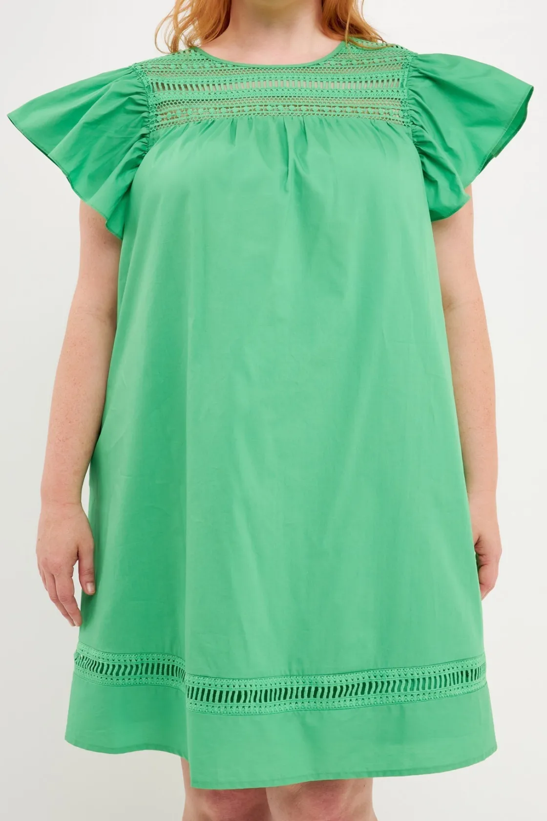 english_factory__flutter__0.webp ENGLISH FACTORY Tops*- Flutter Sleeve Mini Dress GREEN