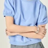 ENGLISH FACTORY Tops*- French Terry Puff Sleeve Sweatshirt