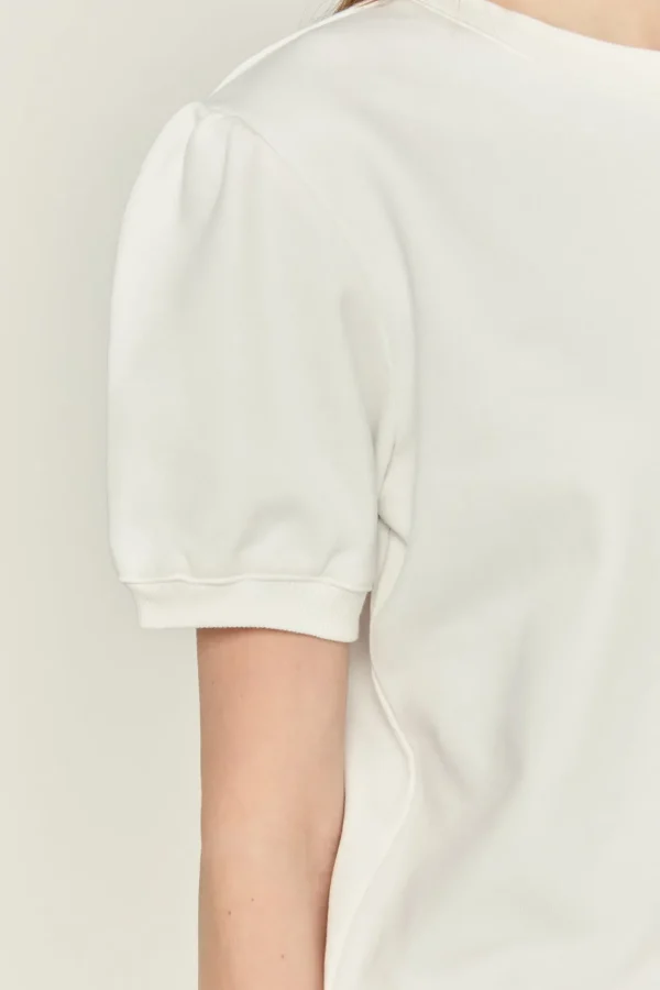 ENGLISH FACTORY Tops*- French Terry Puff Sleeve Sweatshirt