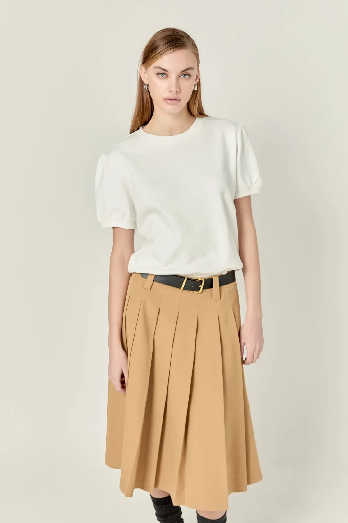 english_factory__french_t_12.webp ENGLISH FACTORY Tops*- French Terry Puff Sleeve Sweatshirt