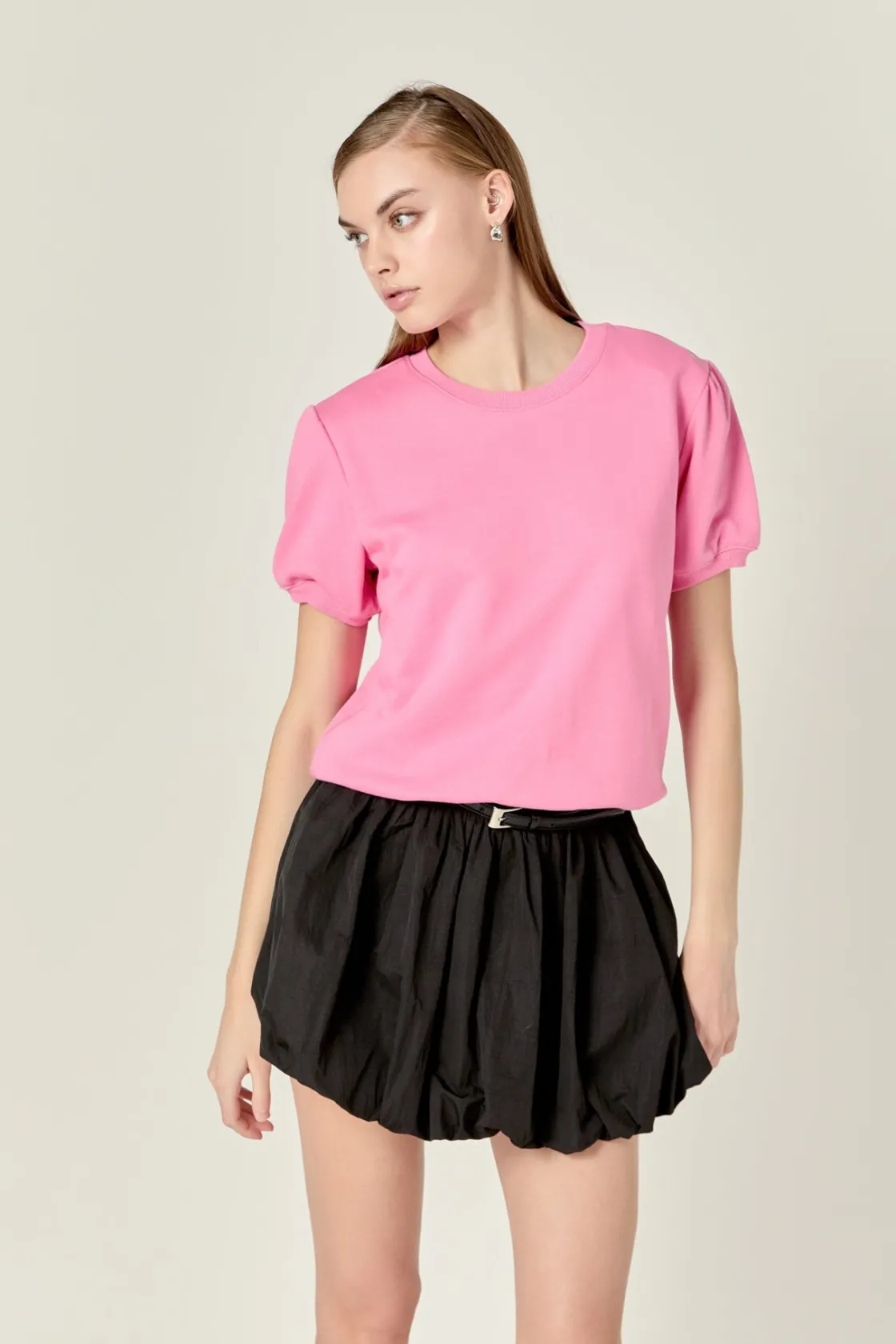 english_factory__french_t_8.webp ENGLISH FACTORY Tops*- French Terry Puff Sleeve Sweatshirt