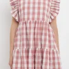 ENGLISH FACTORY Tops*- Gingham Mini Dress