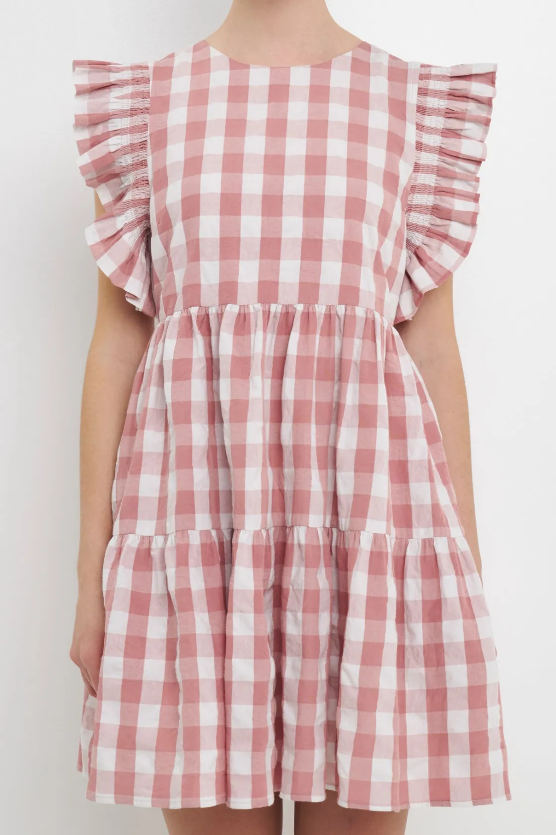 english_factory__gingham__0-6.webp ENGLISH FACTORY Tops*- Gingham Mini Dress
