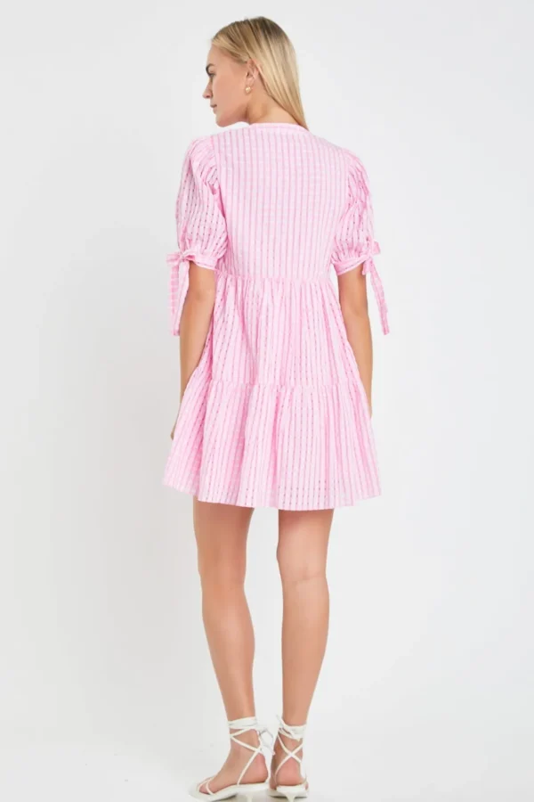 ENGLISH FACTORY Tops*- Gingham Tiered Mini Dress