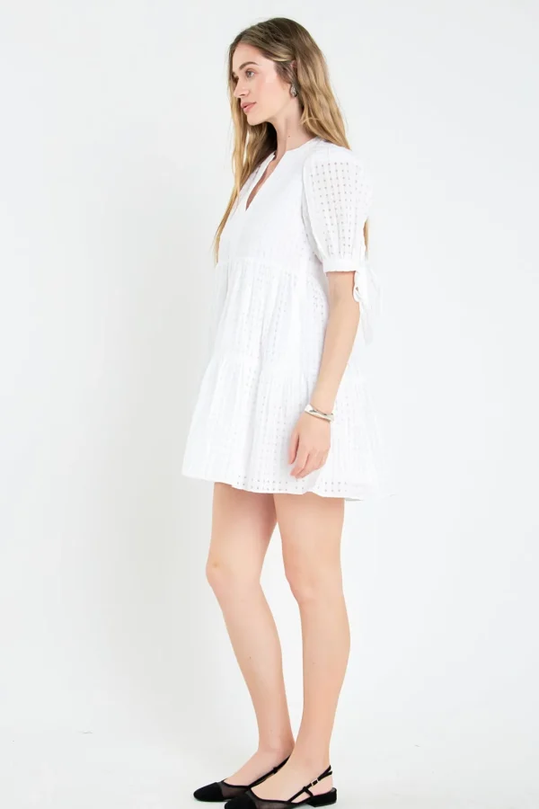 ENGLISH FACTORY Tops*- Gingham Tiered Mini Dress