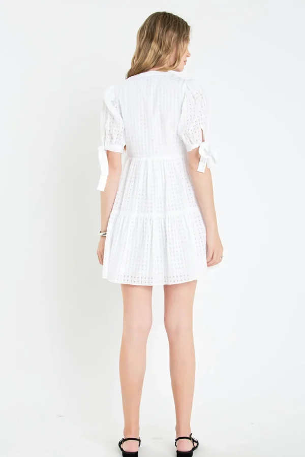 ENGLISH FACTORY Tops*- Gingham Tiered Mini Dress