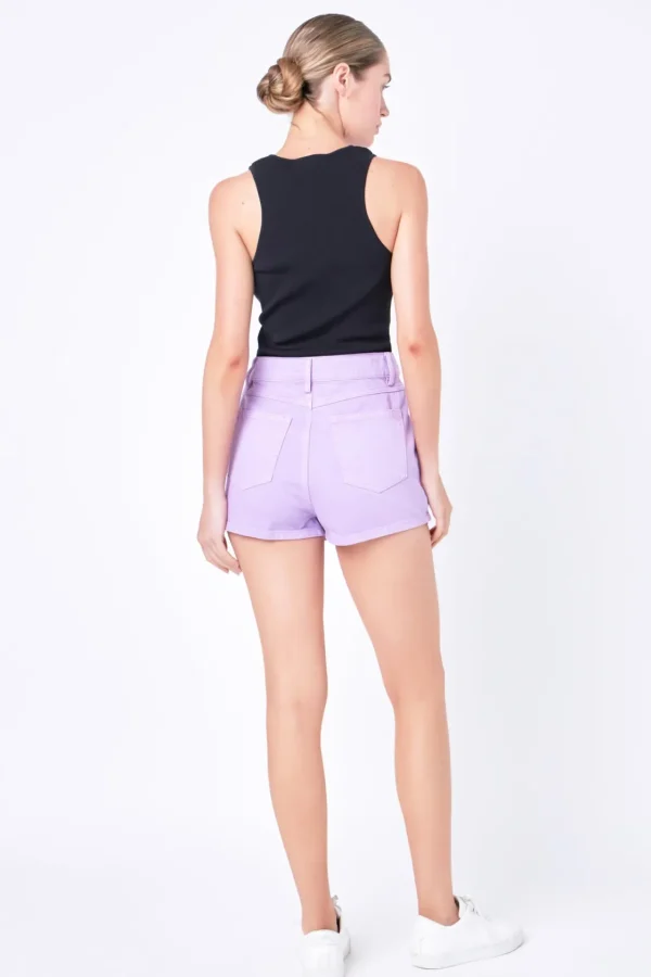 ENGLISH FACTORY Tops*- High Waist Color Denim Skort