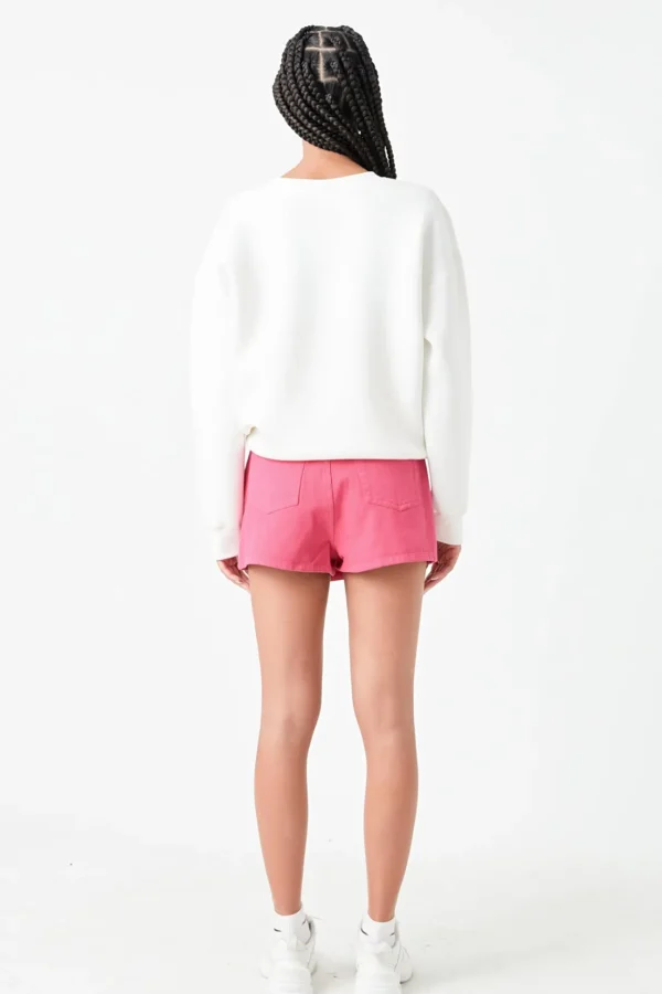 ENGLISH FACTORY Tops*- High Waist Color Denim Skort