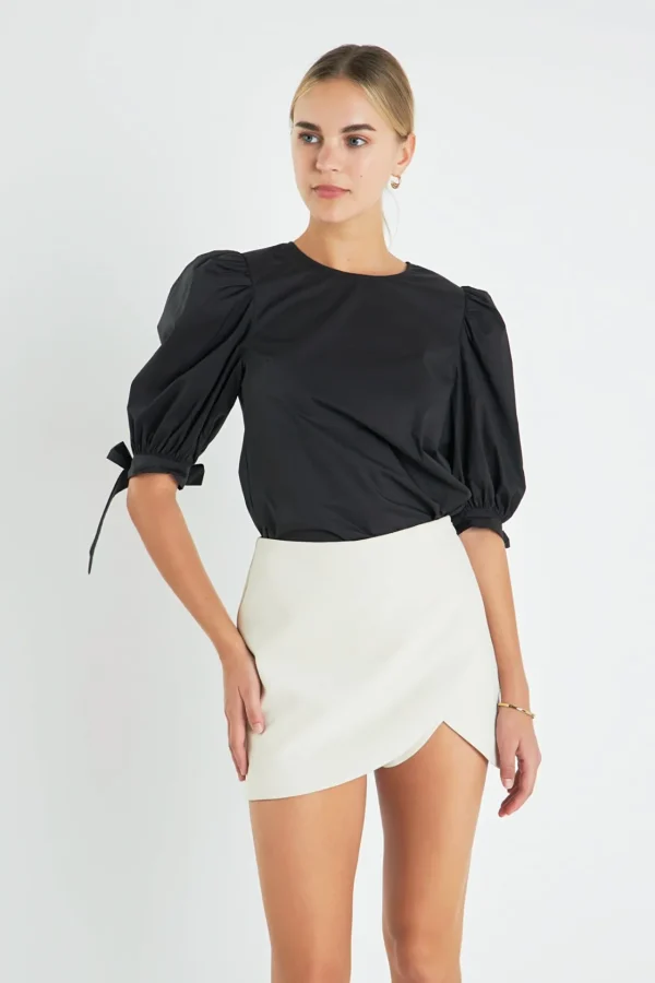 ENGLISH FACTORY Tops*- High Waist Overlay Skort