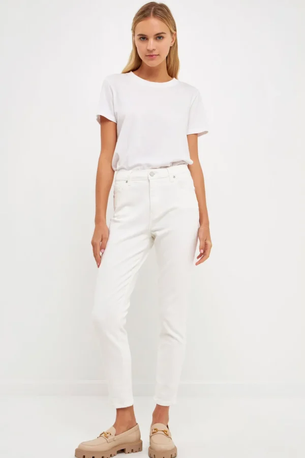 ENGLISH FACTORY Tops*- High Waist Skinny Jeans