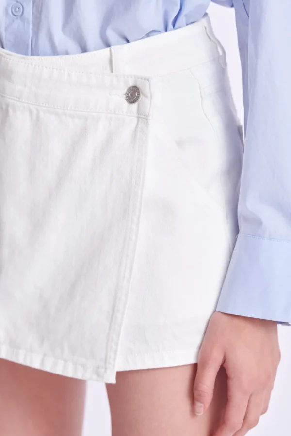 ENGLISH FACTORY Tops*- High Waist Color Denim Skort