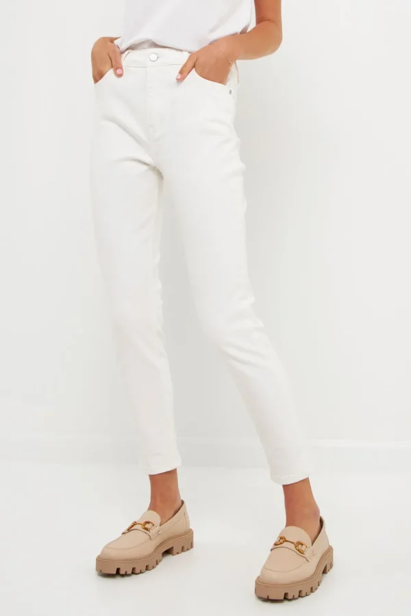 ENGLISH FACTORY Tops*- High Waist Skinny Jeans