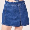 ENGLISH FACTORY Tops*- High-waisted Denim Mini Skort