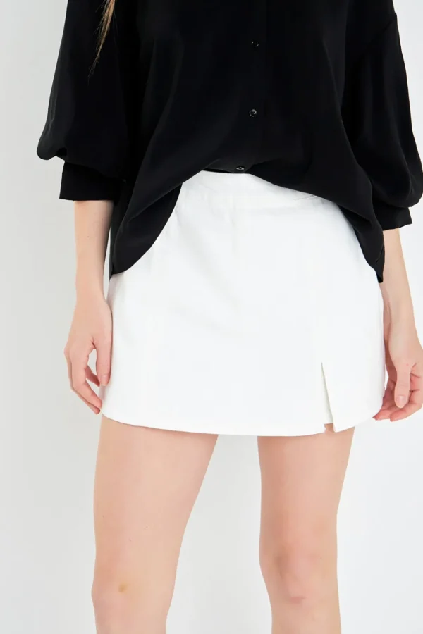 ENGLISH FACTORY Tops*- High-waisted Denim Mini Skort