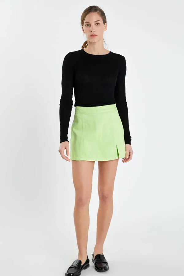 ENGLISH FACTORY Tops*- High-waisted Denim Mini Skort