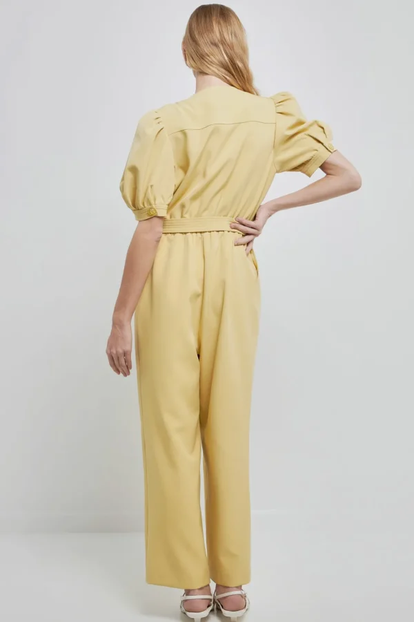 ENGLISH FACTORY Tops | One Pieces*- Jumpsuit with Button Detail YELLOW