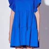 ENGLISH FACTORY Tops*- Knit Ruffled Mini Dress
