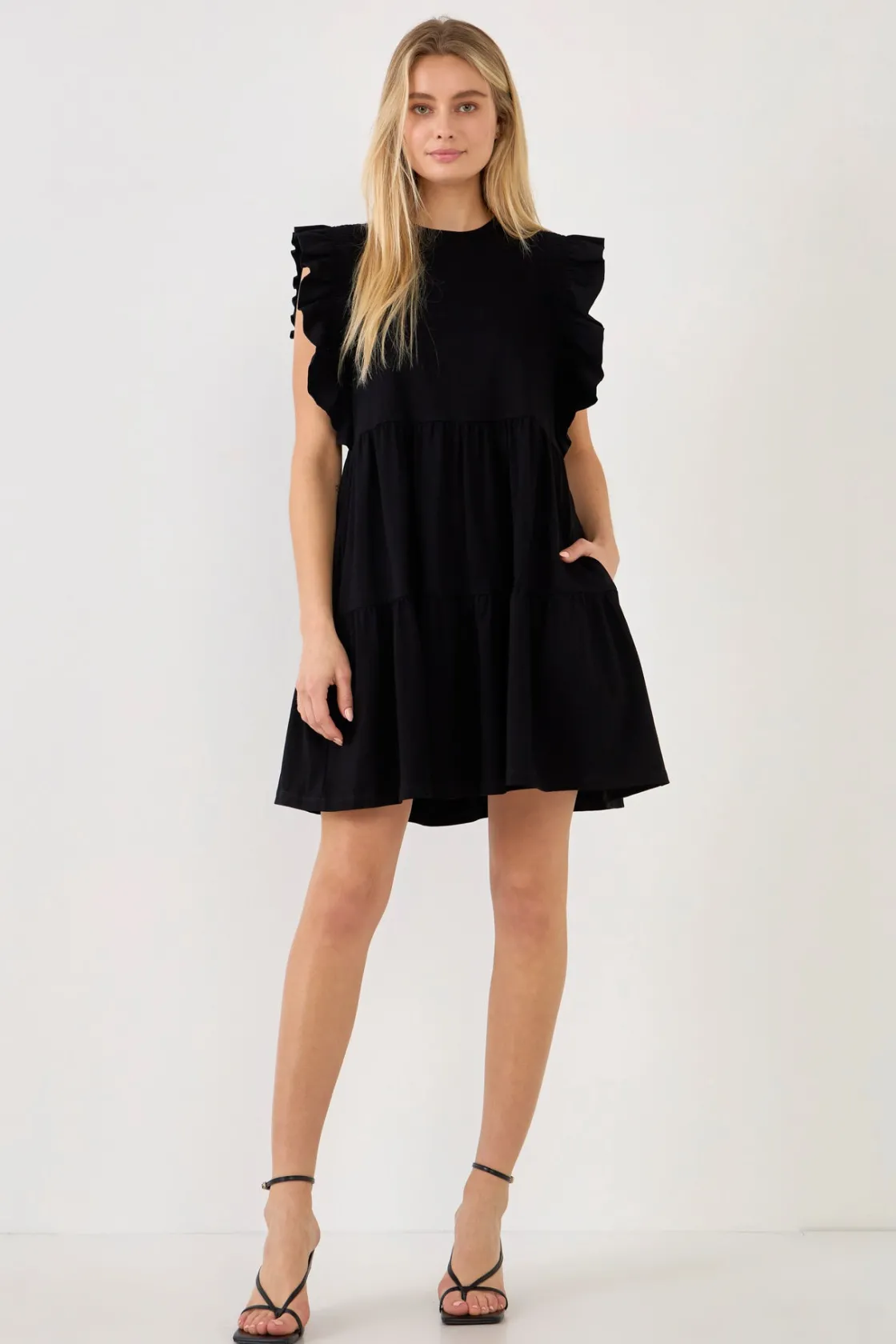english_factory__knit_ruf_20.webp ENGLISH FACTORY Tops*- Knit Ruffled Mini Dress