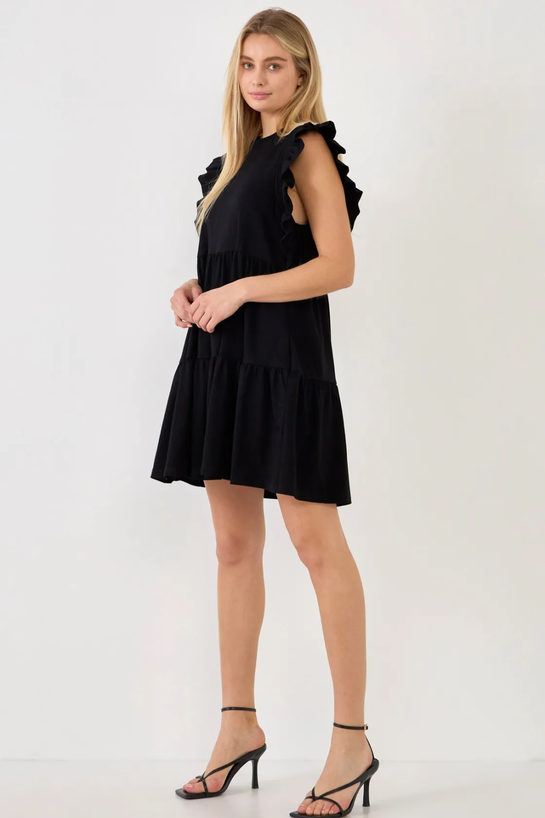 english_factory__knit_ruf_22.webp ENGLISH FACTORY Tops*- Knit Ruffled Mini Dress