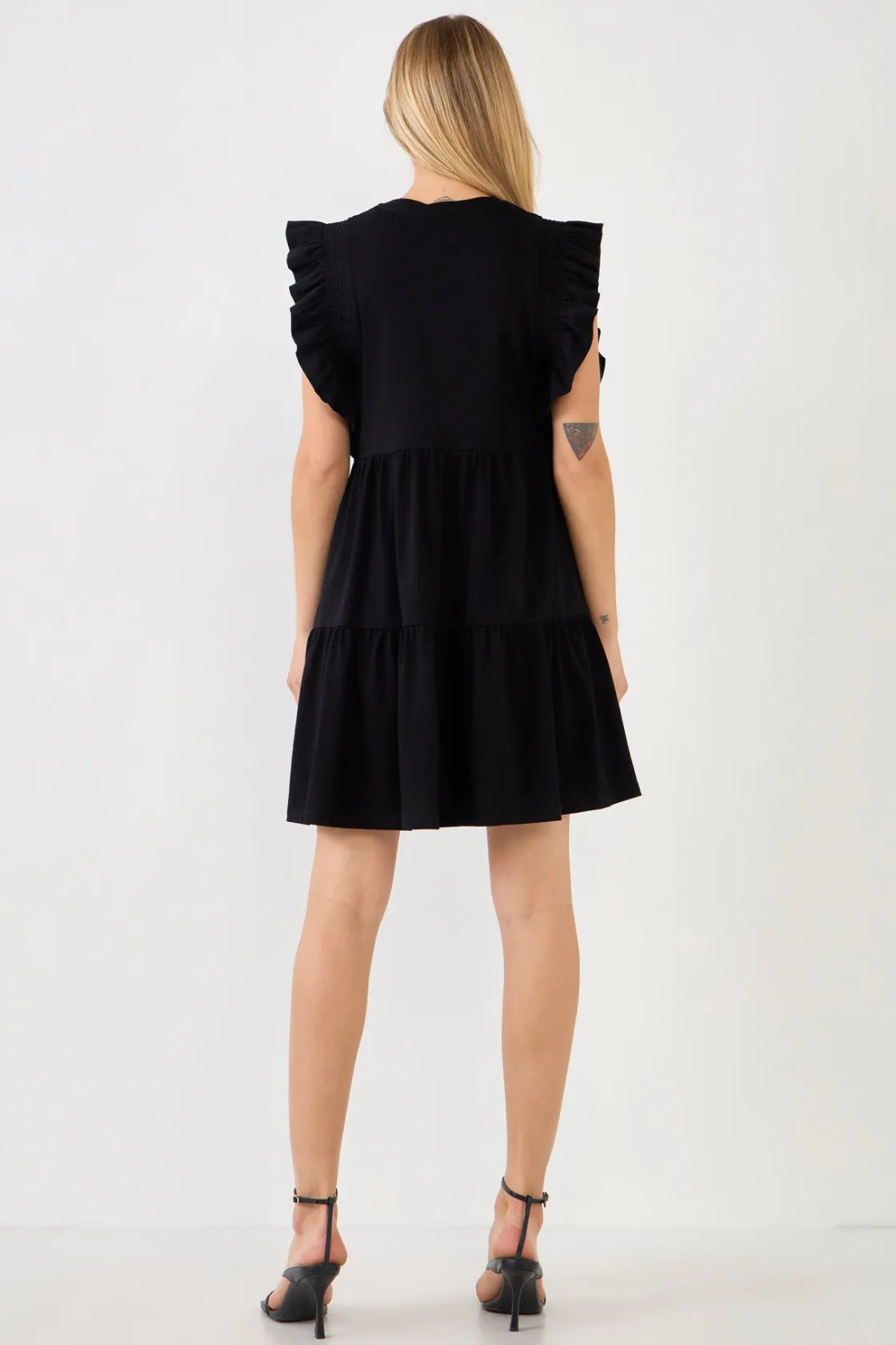 english_factory__knit_ruf_23.webp ENGLISH FACTORY Tops*- Knit Ruffled Mini Dress