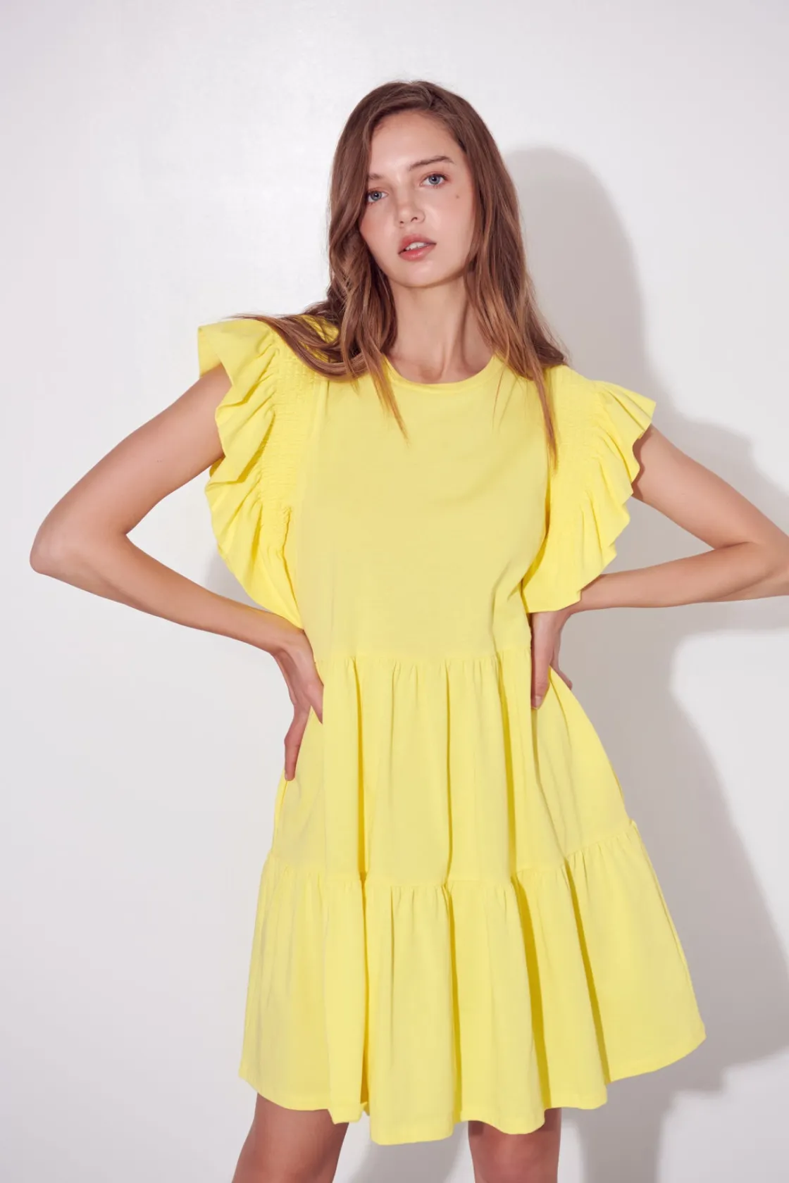 english_factory__knit_ruf_8.webp ENGLISH FACTORY Tops*- Knit Ruffled Mini Dress
