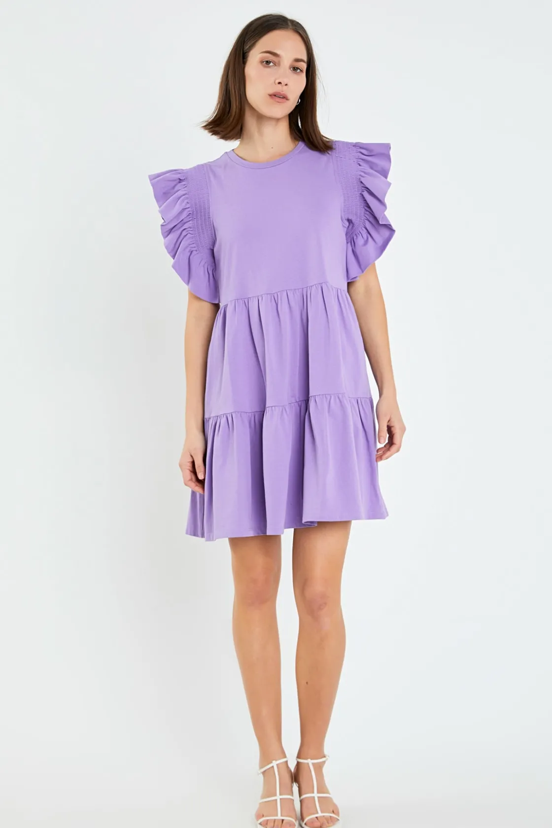 english_factory__knit_ruf_9.webp ENGLISH FACTORY Tops*- Knit Ruffled Mini Dress