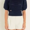 ENGLISH FACTORY Tops*- Knit Top NAVY