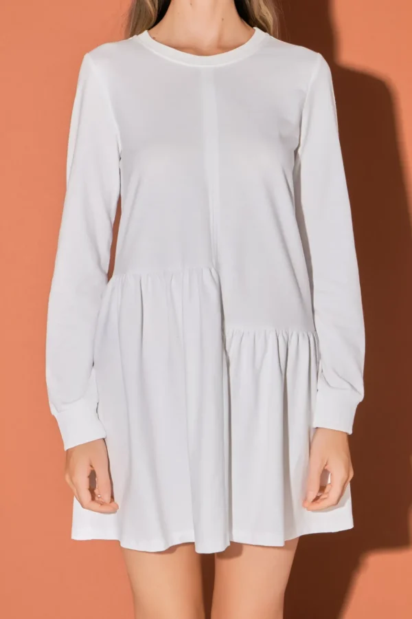 ENGLISH FACTORY Tops*- Knit Unbalanced Seam Dress