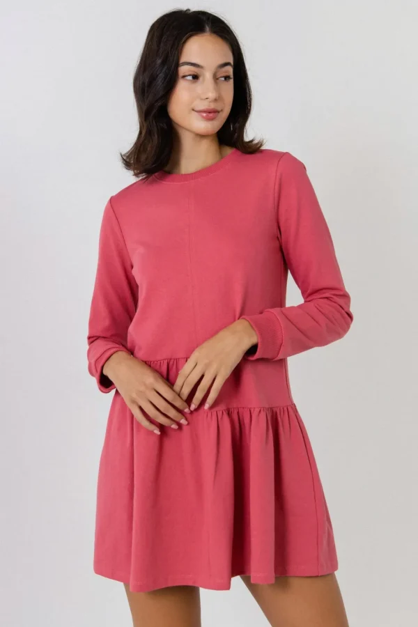 ENGLISH FACTORY Tops*- Knit Unbalanced Seam Dress