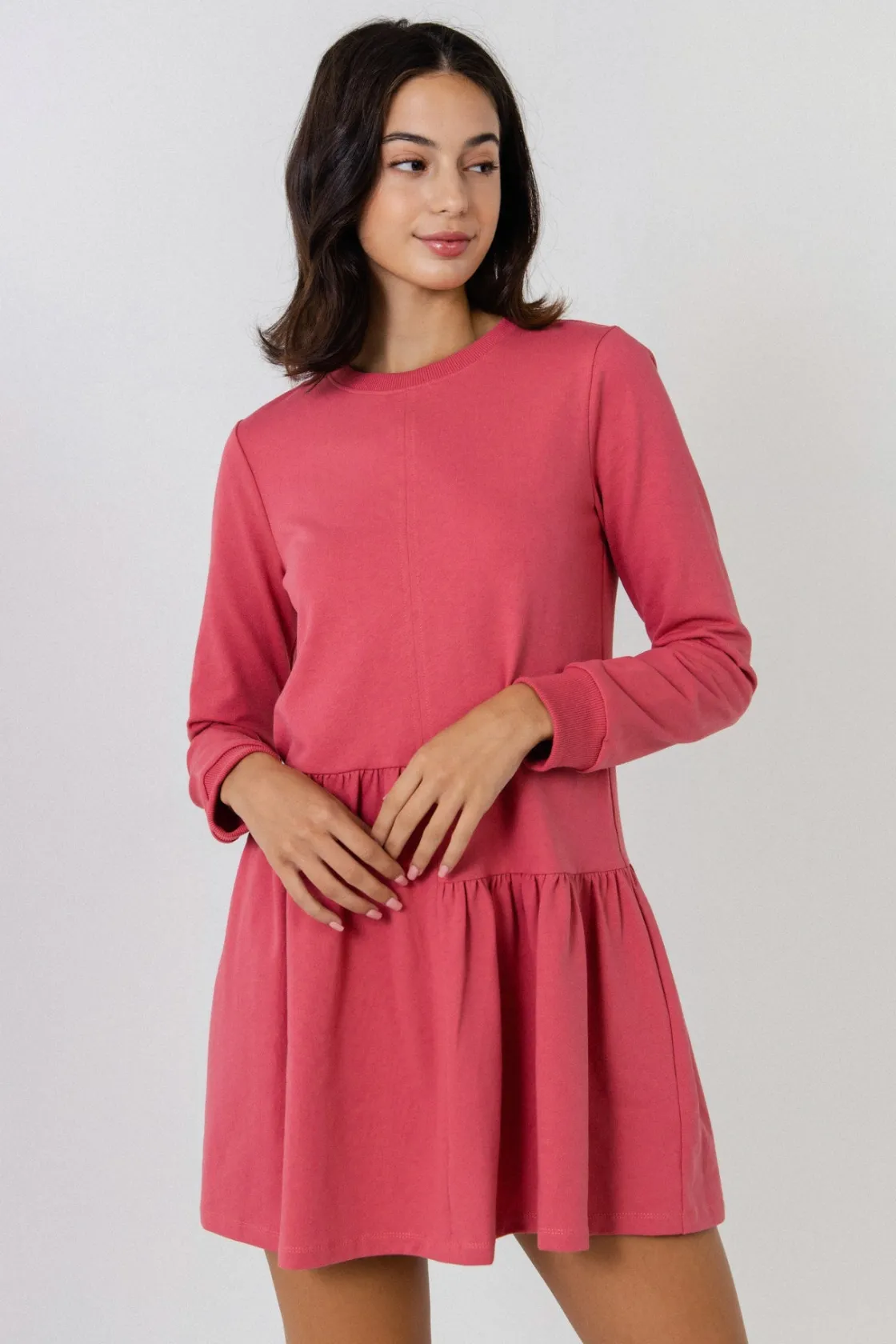 english_factory__knit_unb_17.webp ENGLISH FACTORY Tops*- Knit Unbalanced Seam Dress