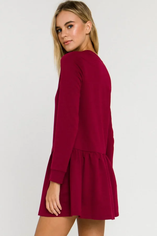 ENGLISH FACTORY Tops*- Knit Unbalanced Seam Dress