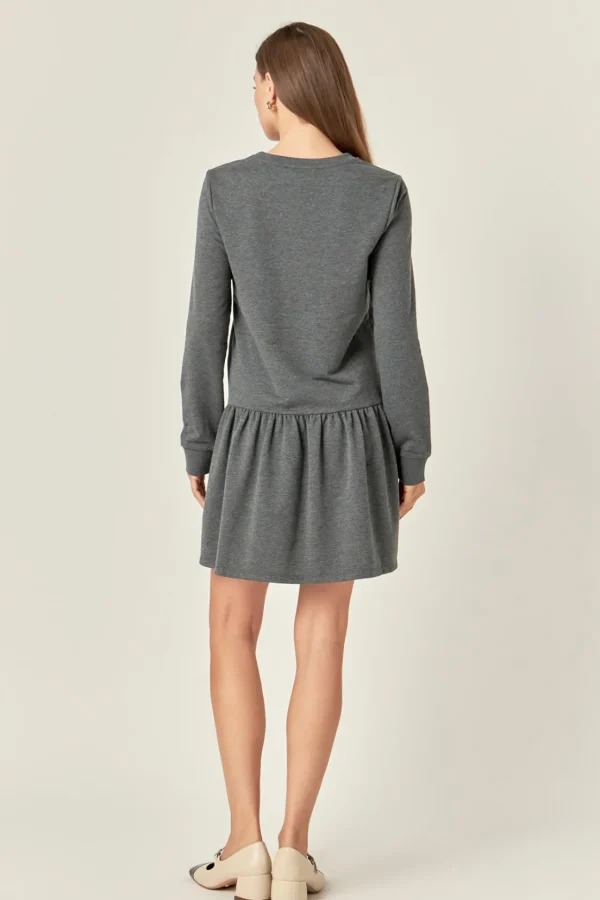 ENGLISH FACTORY Tops*- Knit Unbalanced Seam Dress