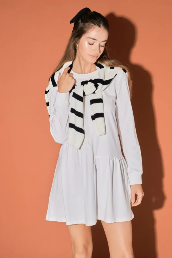 ENGLISH FACTORY Tops*- Knit Unbalanced Seam Dress